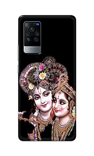 Image of PRINTFIDAA� Printed Hard Back Cover Case for Vivo X60 Pro Back Cover (Radha Krishna) -2808