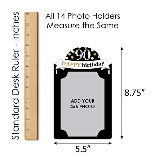Big Dot of Happiness Adult 90th Birthday - Gold - DIY Birthday Party Decor - Picture Display - Photo Banner by Big Dot of Happiness - Image 7