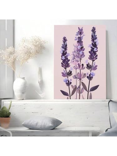 Tableau lavande fleur violette art mural salon 60x80cm - 4