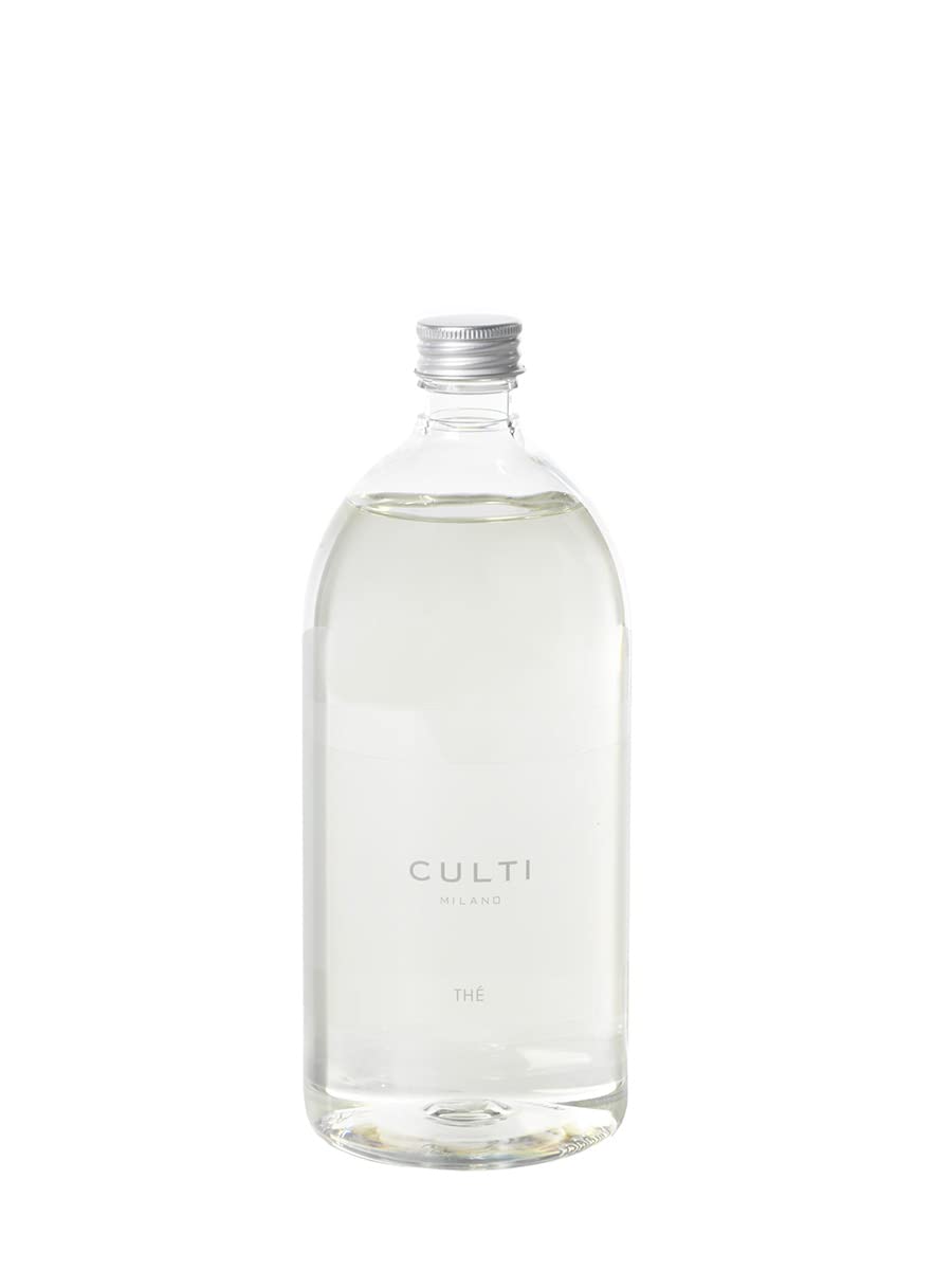 Duftstäbchen 500 ml Dekor mit Nachfüllpackung 1000 ml – eleganter Raumduft – Culti Milano – hält 6 Monate – Abdeckung 30 m² – edles Design und hochwertiger Duft (Thè)
