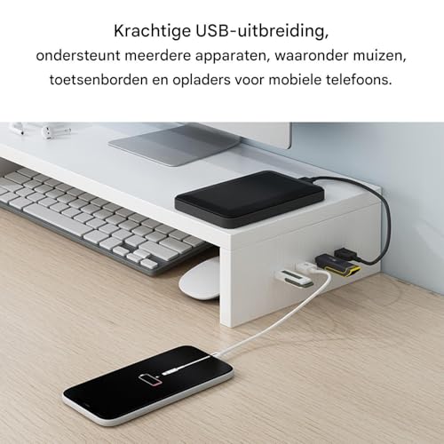 Soporte ergonómico para monitor que reduce el dolor de cuello en el trabajo 8