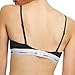 Hanes Women's Originals Triangle Bralette Pack, Breathable Stretch Cotton Bras, 2-Pack, Black/Deep Glow, Large
