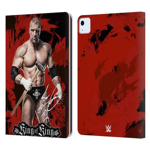 Head Case Designs Officially Licensed WWE Full Body Photo Triple H Leather Book Wallet Case Cover Compatible with Apple iPad Air 2020/2022