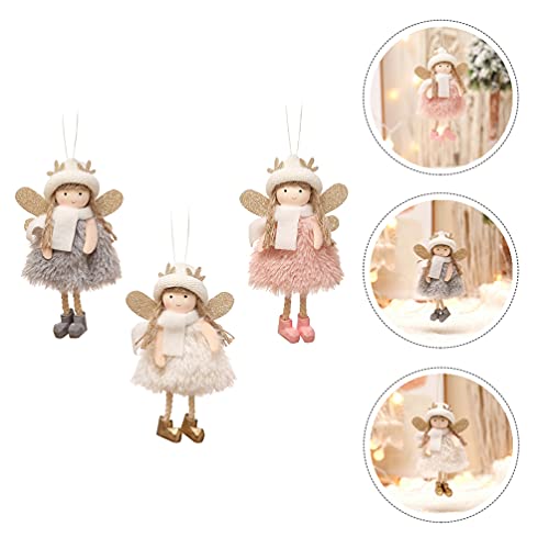 VALICLUD 3 peças de enfeites de boneca de Natal pingentes de árvore de Natal adoráveis adornos