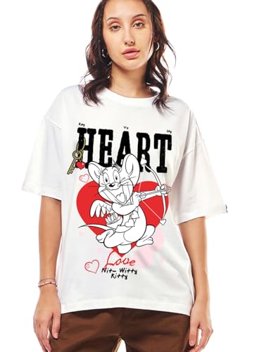 Image of Bewakoof Women's Graphic Print Oversized Fit T-Shirt