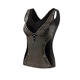 Thermal Undershirt Tank for Women Elastic Compression Tanks Baselayer Tank Top Camisole Underwear Tees with Chest Pad