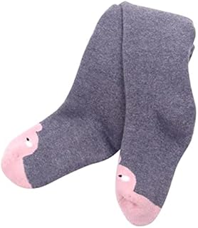 Newborn Baby Girls Soft Warm Winter Tights Cotton Toddler Tights Cute Animal Plus Fleece Children Leggings Pantyhose Baby Girl Pants 3-6 Months (Black, 4-6 Years)