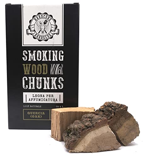 BBQ CHUNK QUERCIA - OAK - Legna per affumicatura HARDCORE BARBECUE - Pezzi di legno per affumicare...