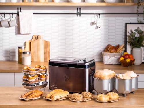 ETA Panificadora Duplica II I 850 W I 24 programas sin gluten, incluye capacidad máxima de 1,5 kg, moldes para panecillos, panaderos y magdalenas, panel de control táctil de dos pantallas I Keep Warm