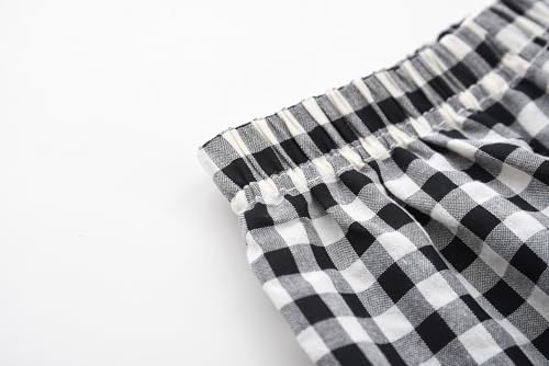 Image of BINIDUCKLING Toddler Pull Up Loose Gingham Girls Pants