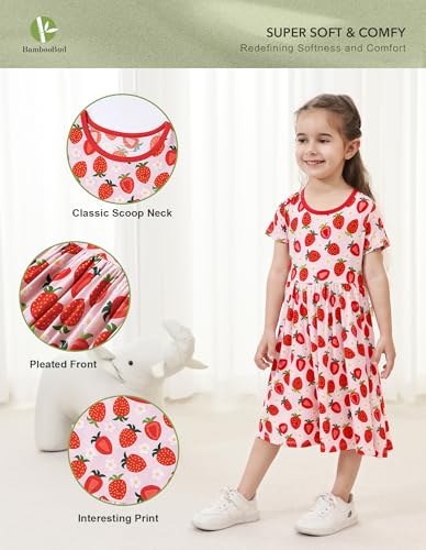 Toddlers Girl's Dress Infants Short Sleeve Casual Summer Dresses Cute Kids Toddler Outfits2