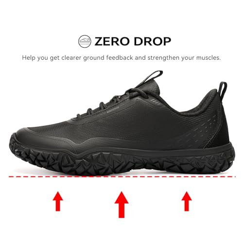 Image of Kricely Trail Running Shoes for Men Hiking Walking Sneakers Gym Workout | Barefoot Minimalist Zero Drop for Weightlifting Cross Training Crossfit