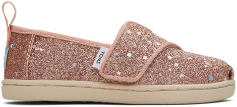TOMS Girls Alpargata Loafer Flat, Rose Gold Cosmic Glitter, 8 Little Kid | Image 1