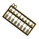 SUPVOX Colgante de Llavero Mini Ábaco de Cobre Ocho Cuentas Móviles para Decoración y Llaves de Oficina