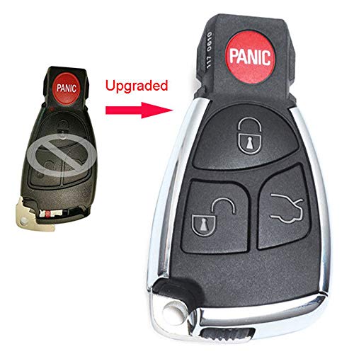 Beefunny Modified Smart Remote Car Key Shell Case 3 Button+Panic for Mercedes-Benz CLS