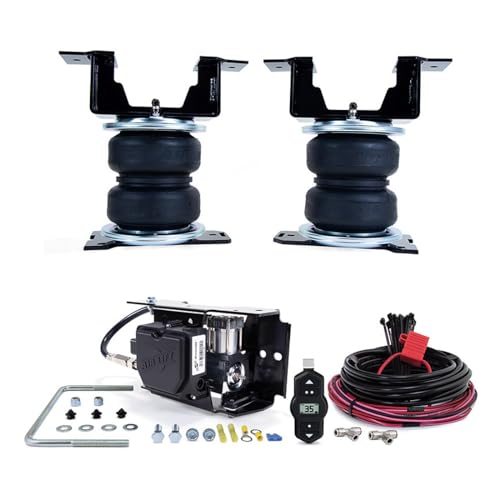 Air Lift LoadLifter 5000 Air Spring Kit & WirelessOne 2nd Gen Air Compressor System with EZ Mount fits 2019 2024 Silverado 1500 (LT Trail Boss) Sierra 1500 (AT4) 4WD | TrendsAuto Decal | 57388 25980EZ