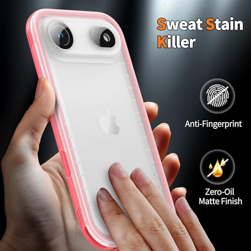 Cozycase TOP Military IP68 Waterproof Case for iPhone Air - Heavy Duty 360 Shockproof Full Body with Screen Camera Protector Double Water Dust Drop Proof Hard Rugged Tough Front Back Slim Cover Pink by Cozycase - Image 4