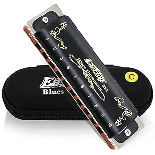 East top Harmonica diatonique en C 10 trous 20 tons T008K avec étui noir, harmonica blues pour Adultes débutant… - Les Beatles, Paul McCartney, John Lennon, RIngo Starr, George Harrison
