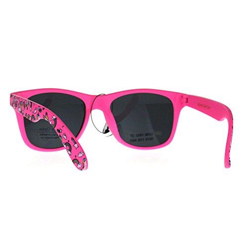 Sa106 Kids Child Size Girls Unicorn Print Plastic Horn Rim Sunglasses Pink #TOP3