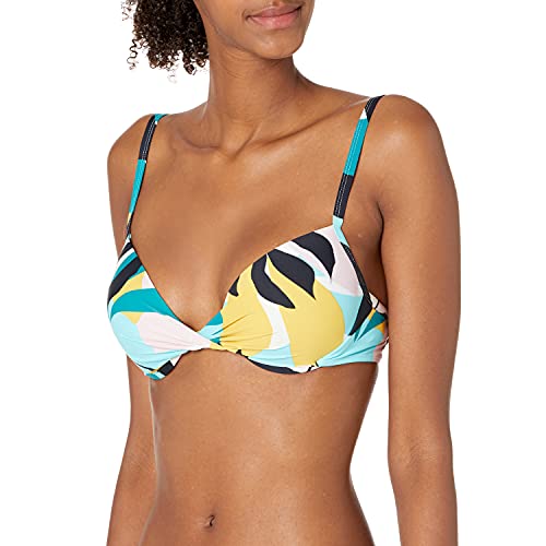 TAHARI Women s Standard Twist Front Underwire Bikini Swimsuit, Multi, Small