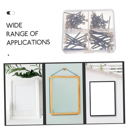 Image of HOMSFOU 1Set Picture Hanging Nails Throughheart Design for Secure Frame Fastening Versatile Decorative Hardware for Various Picture Frames and Photos