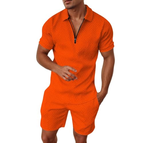 Survêtement d'été homme coupe ample 2 pièces ensemble décontracté pour le travail et le quotidien