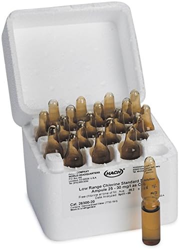Chlorine Standard Solution, 25-30 mg/L as Cl?, (Pack of 20-2 mL PourRite Ampules (NIST)), 2630020