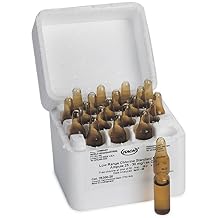 Hach Chlorine Standard Solution, 50-75 mg/L as Cl2, Pack of 20-2 mL PourRite Ampules NIST, 1426820