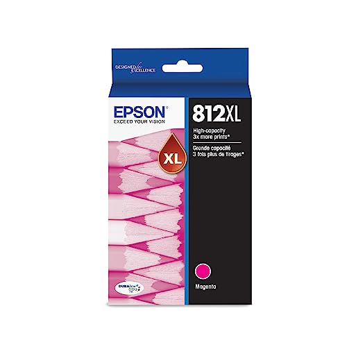 Image of Epson 812 DURABrite Ultra Ink High Capacity Black & Color Cartridge Combo Pack & 812 DURABrite Ultra Ink High Capacity Magenta Cartridge (T812XL320-S)