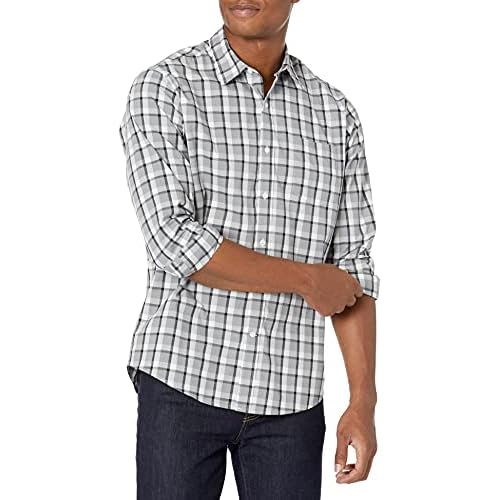 Amazon Essentials Men’s Regular-Fit Long-Sleeve Casual Poplin Shirt
