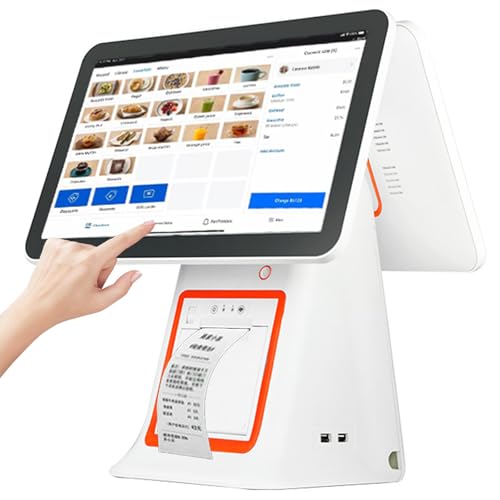 IYUESQ Caja registradora Inteligente Todo en uno con Pantalla táctil Dual de 15,6