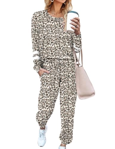 Image of Ekouaer Sweatsuits Womens Loungewear Set Tracksuit Long Sleeve Pajamas Set