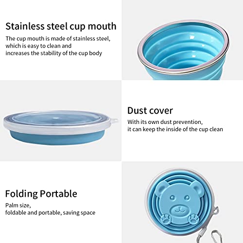Collapsible Cup - Small Silicone Foldable Cup-Expandable Folding Drinking Cup -Reusable Portable Mugs Cup For Travel, Camping, Hiking, Survival, Picnic, Beach, Holiday Vacation, Outdoor Sports #TOP6