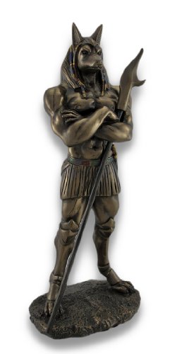 Estatua de Anubis Egipcio de Resina con Acabado Bronce