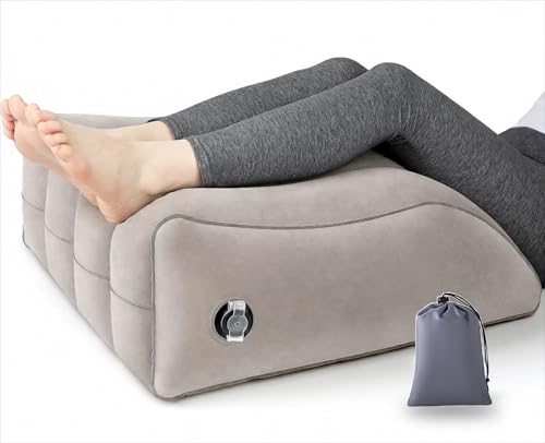Geltais Leg Elevation Pillow Inflatable Leg Pillows Leg Wedge Pillow Injury Recovery with Storage Bag for Promote Blood Circulation Improving Sleep Quality for Pregnant Surgery
