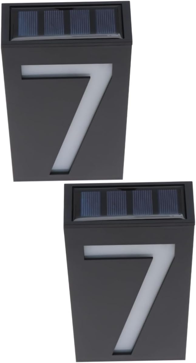 DOITOOL 2pcs Number Light House Number Light Number Doorplate Door Light Outdoor Wall Lamp