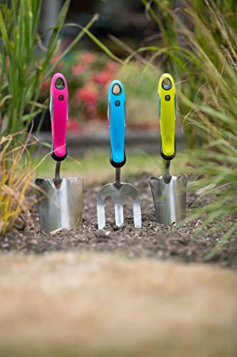 Spear & Jackson COLOURS3PSSS 3-teiliges Edelstahl-Gartenwerkzeug-Set – Pflanzkelle, Unkrautforke & Umpflanzkelle mit Tiefenanzeige… – Ansicht 6