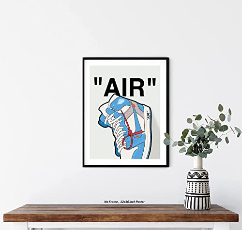 Hypebeast Air Sneaker Poster – (12X16 Inch) Unframed – Aj Wall Art, Hypebeast Room Decor, Michael Jordan Poster, Sneaker Air Gym Shoes Shoebox Collection Aesthetic Cool Poster For Teen Boys Guys Men Room Dorm Bedroom Wall Decor By Liya Design Prints #TOP5