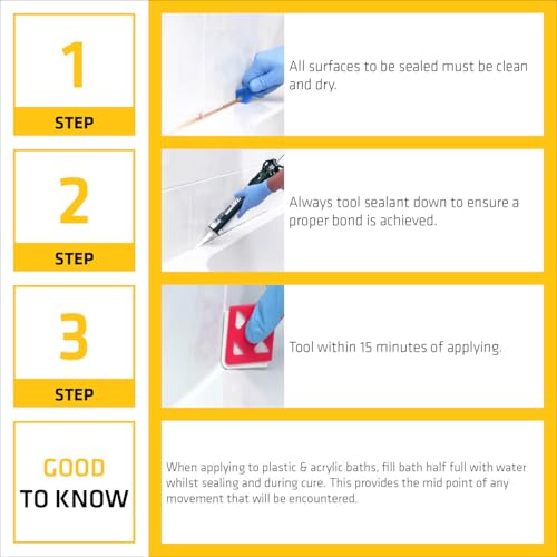 Sika Forever Clear Anti-Mould Silicone Sealant – Permanently Waterproof – Suitable for Internal and External Use – Clear – 295ml - Image 3