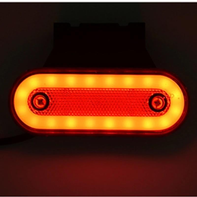 Autopartes 10 Uds 12V-24V Luz De Posición Lateral Luces Reflectoras Luces De Liquidación Para Isuzu Para Camión Remolque Autobús Furgoneta (Red)