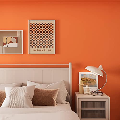 Papier peint orange auto-adhésif et imperméable en vinyle robuste - 4