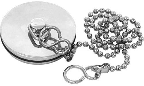 SISI UK® Chrome Sink Plug & Chain for BATHROOM BASIN