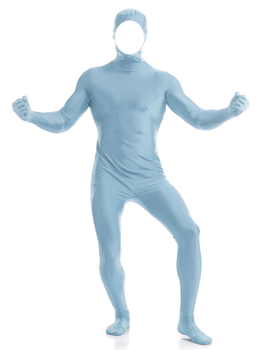 Aniler Men's and Women's Spandex Open Face Full Body Zentai Costume Bodysuit