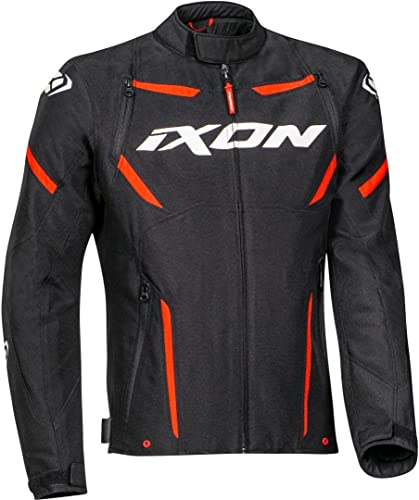 Veste moto Ixon Striker textile noir et rouge en taille L pour motard