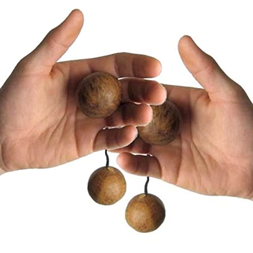 Africa Heartwood Project African Aslatua Kashaka Set 2 - Authentic Handcrafted Swawa Seed Pod Shakers Small 1.5 Pods with 3 Rope Traditional Polyrhythmic Percussion Instrument