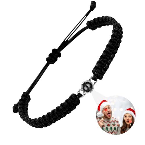 YATEDIY Personalised Projection Bracelet with Photo - armband mit bild benutzerdefinierte Foto-Geschenke für Frauen/Männer Geeignet Paare, Freunde,...