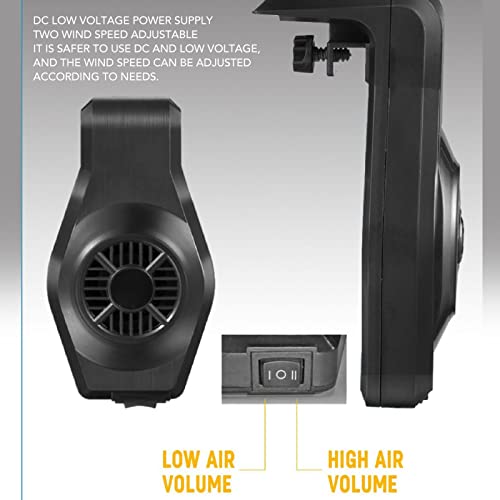 Image of HEEPDD Aquarium Cooling Fan 2 Speed Adjustable Low Noise Mini Fish Tank Chiller for Wall Thickness 0.35 Inch or Less