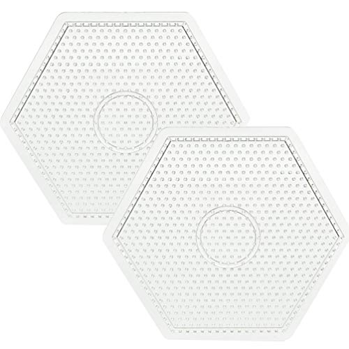 BraveWind, pannelli per fusibili quadrati, in plastica, con perline di grandi dimensioni, per progetti fai da te Esagonale.