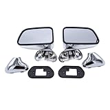 A Pair of Door Mirrors Chrome Manual Side View Mirrors Set for 87-88 Toyota Pickup Truck 4 Runner