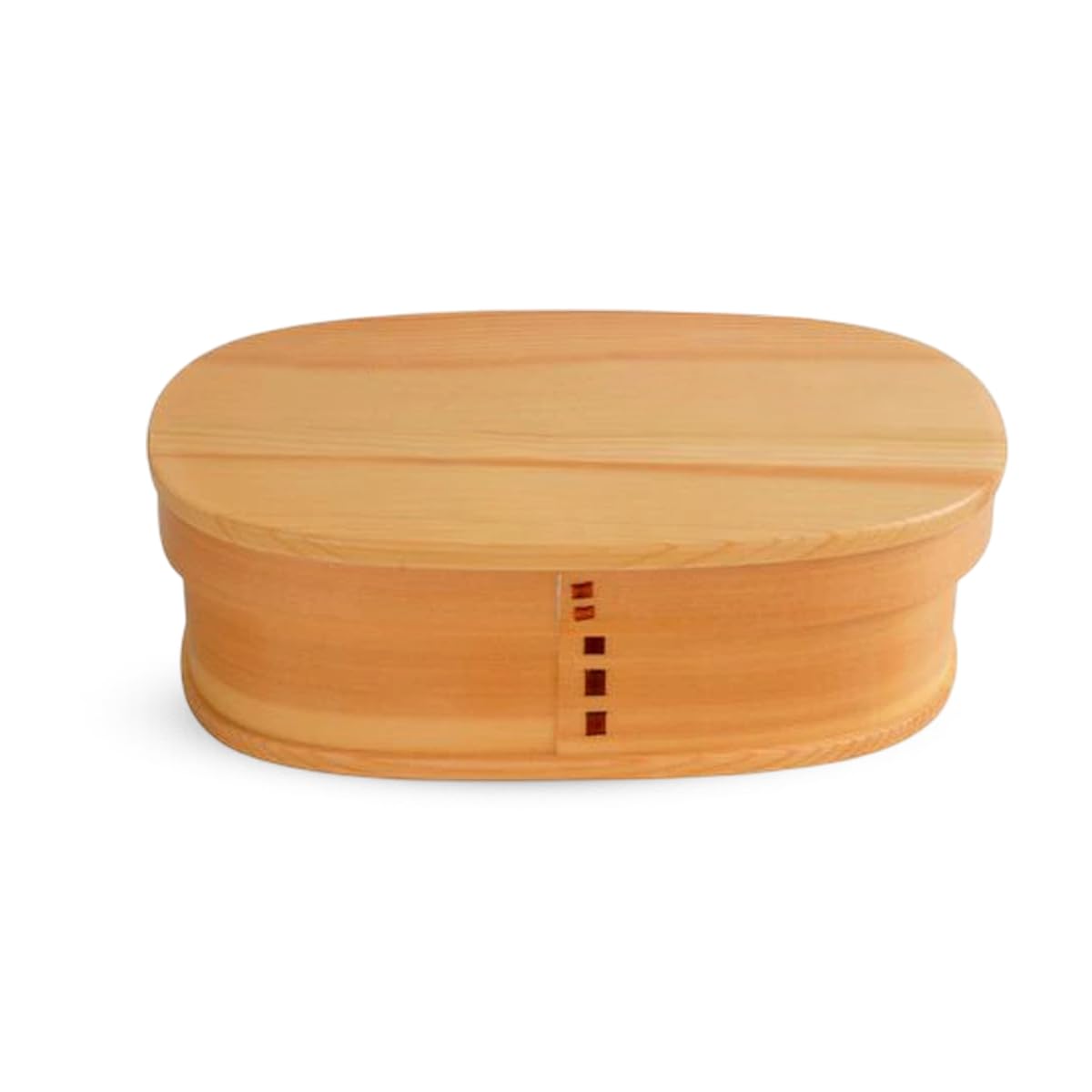Amazon｜J－kitchens 弁当箱 木製 一段 杉の木 ナチュラル 18x10x6cm